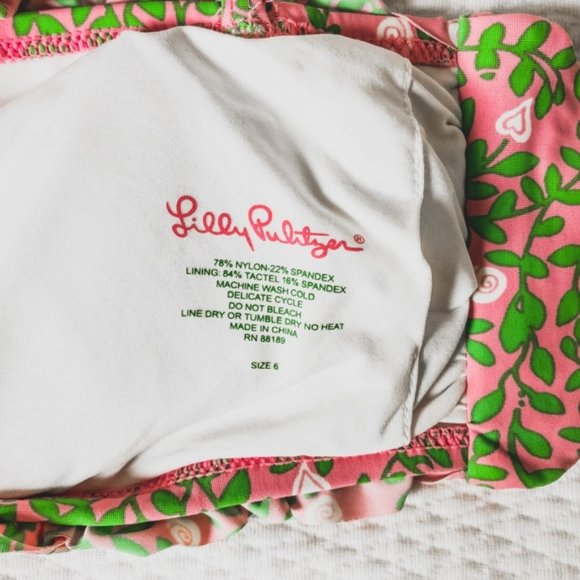 Lilly Pulitzer Pink & Green Floral Bikini - Picture 2 of 10